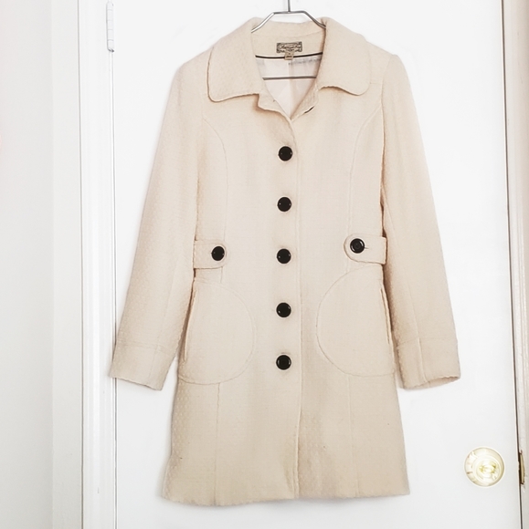 American Rag Cie Ivory Long Coat Size Small - Picture 12 of 12